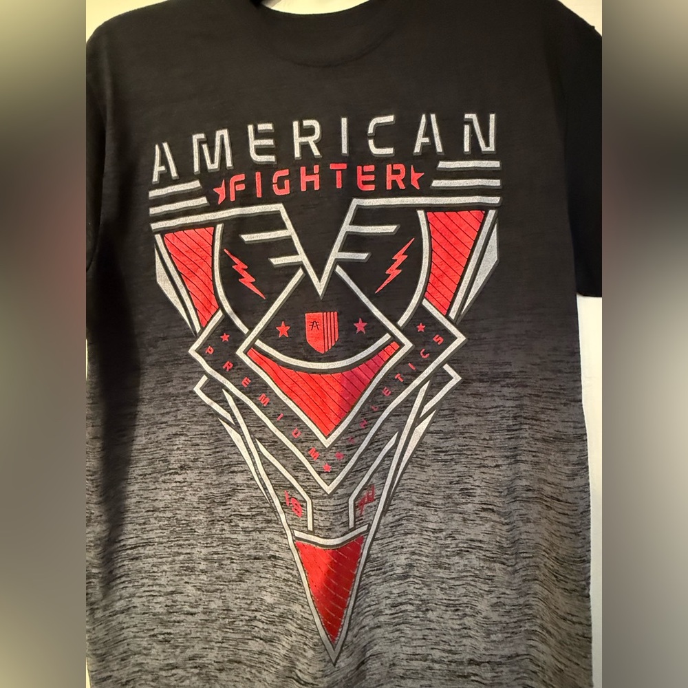 American Fighter Black and Red Tee